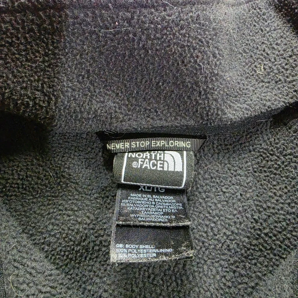 The North Face Fleece Jacket Mens XL Black Full Zip Outdoor Layering Warm Soft